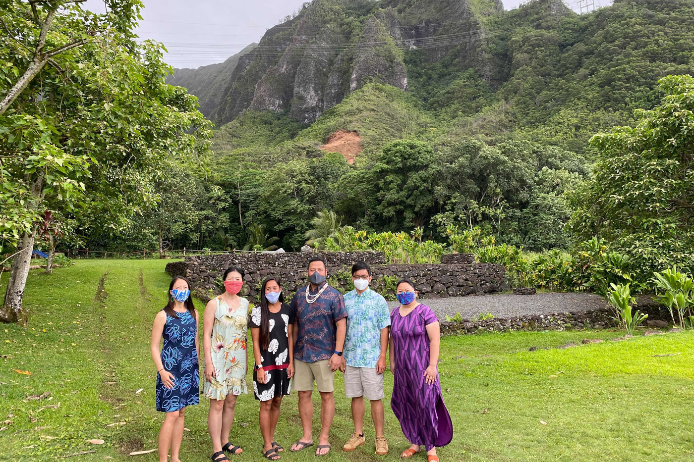 The volunteer projects provided amazing opportunities to build connections within the community and gain a deeper appreciation for the land. M&S cohort fellows with their project partner, Jay Rojas of PAʻI Foundation.